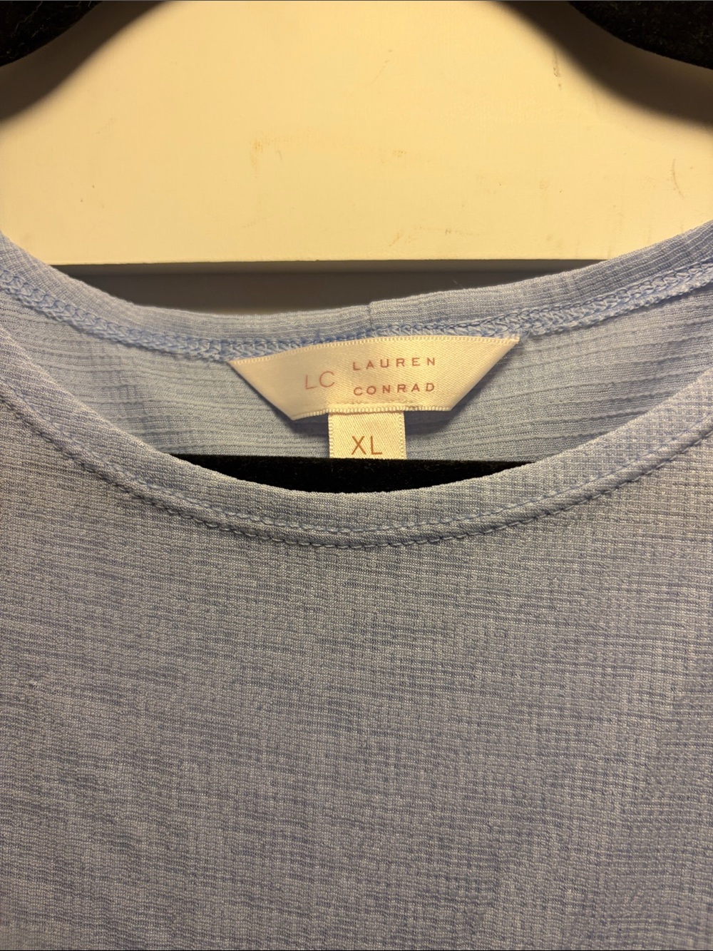 LC Lauren Conrad Pale Blue Cold-Shoulder Ruffle Sleeve Top - Picture 2 of 2